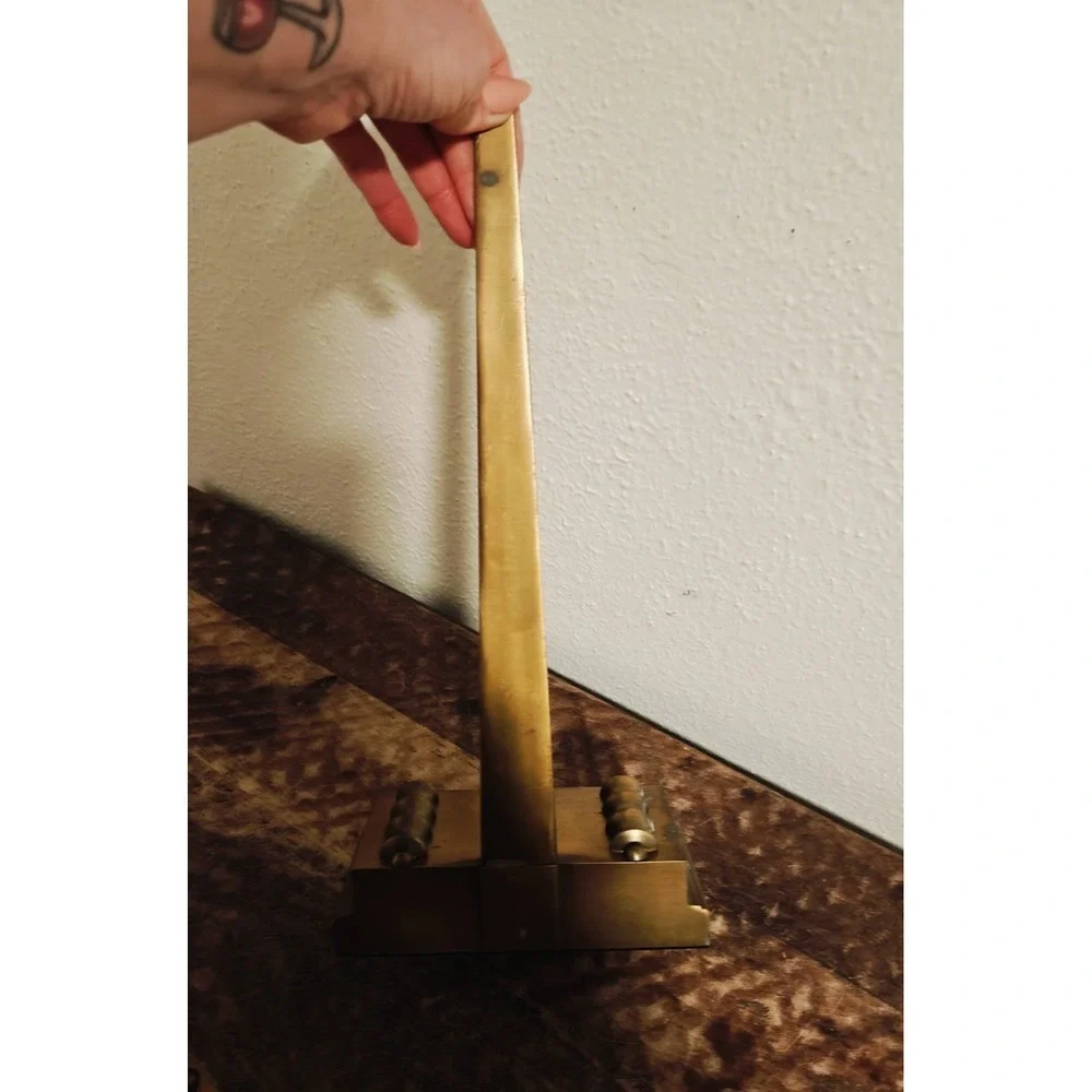 RESTORATION HARDWARE Christmas Stocking Holders Set Of 3 Brass Patina
